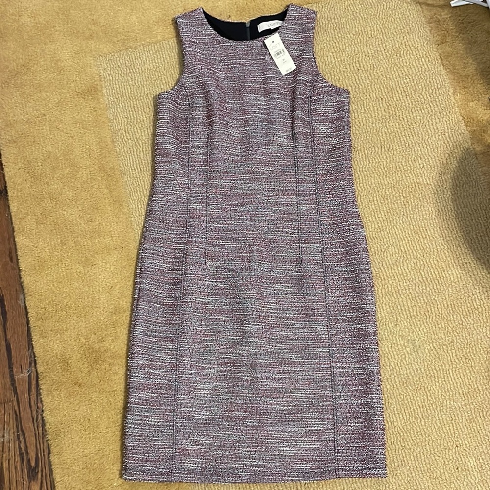 LOFT Sleeveless Zip Up Dress
